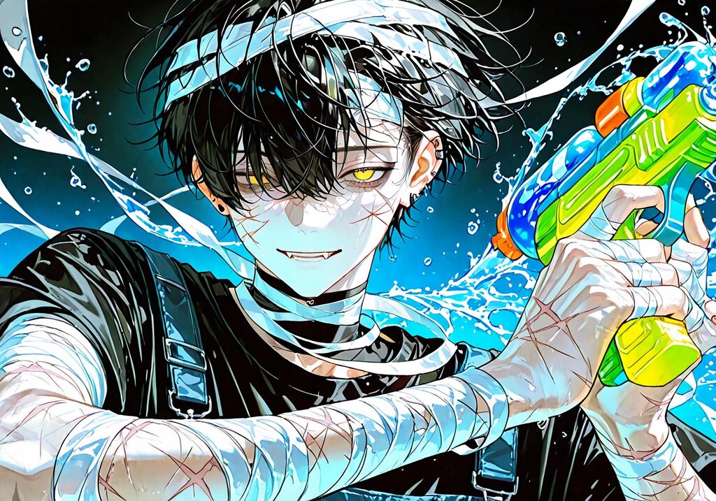 ウォーターガン✖️ミイラ男