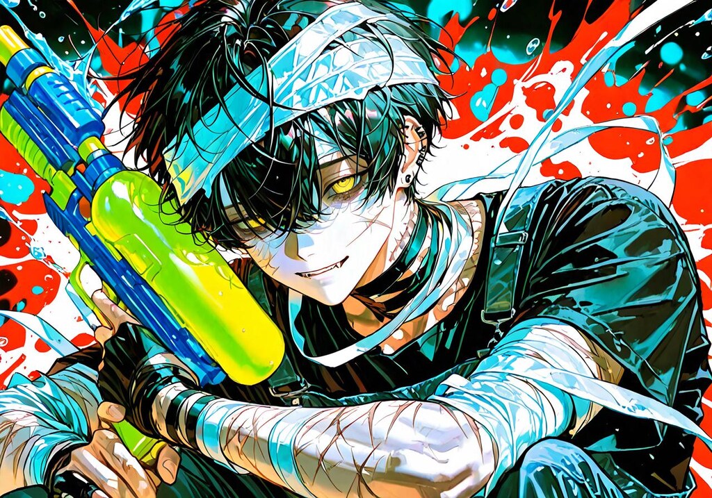 ウォーターガン✖️ミイラ男