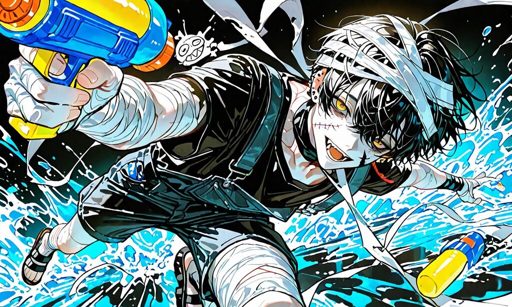 ウォーターガン✖️ミイラ男