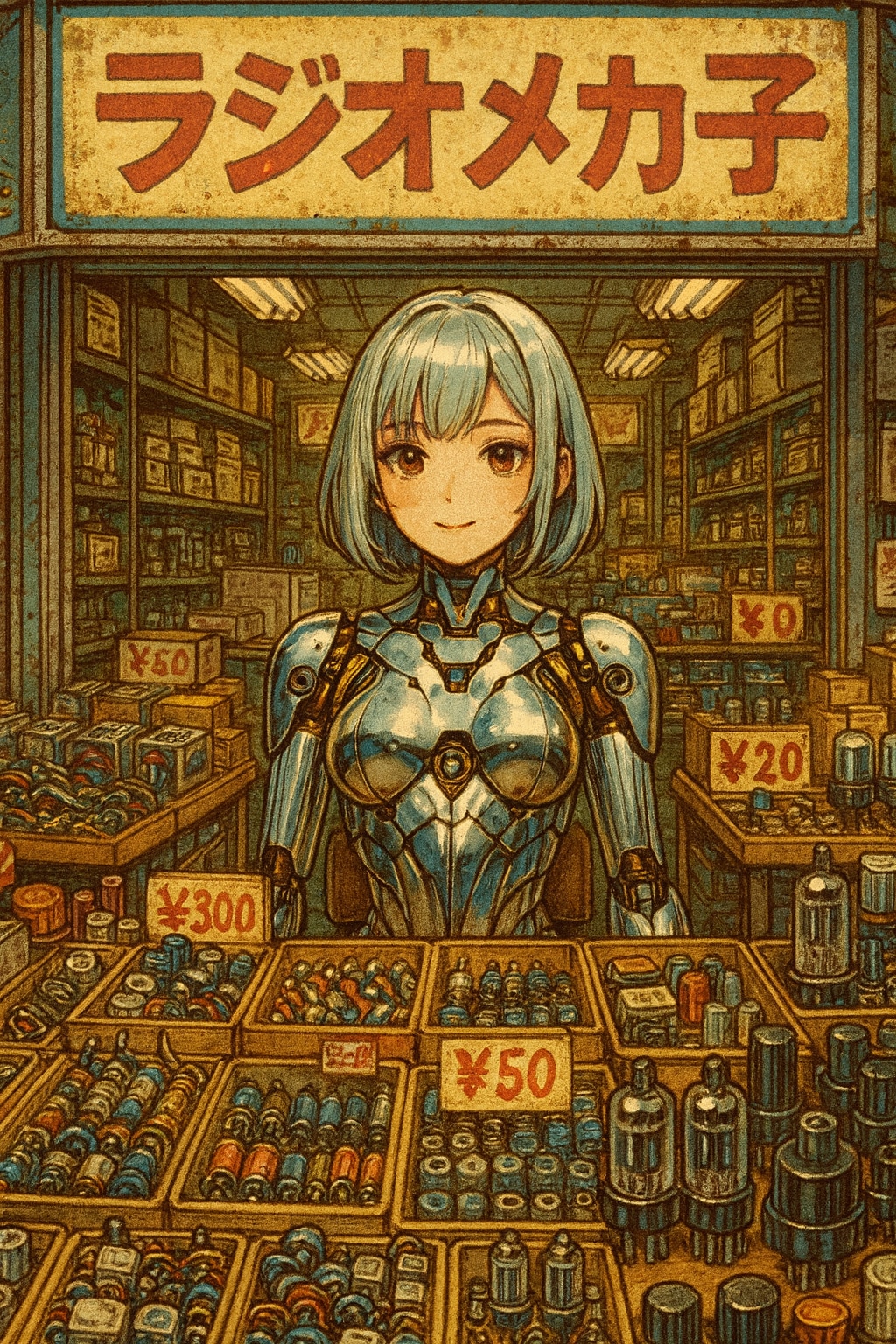 秋葉原で電子部品を売るセリーナちゃん | の人気AIイラスト・グラビア