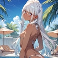 プールを楽しむお嬢様の監視です 4枚目