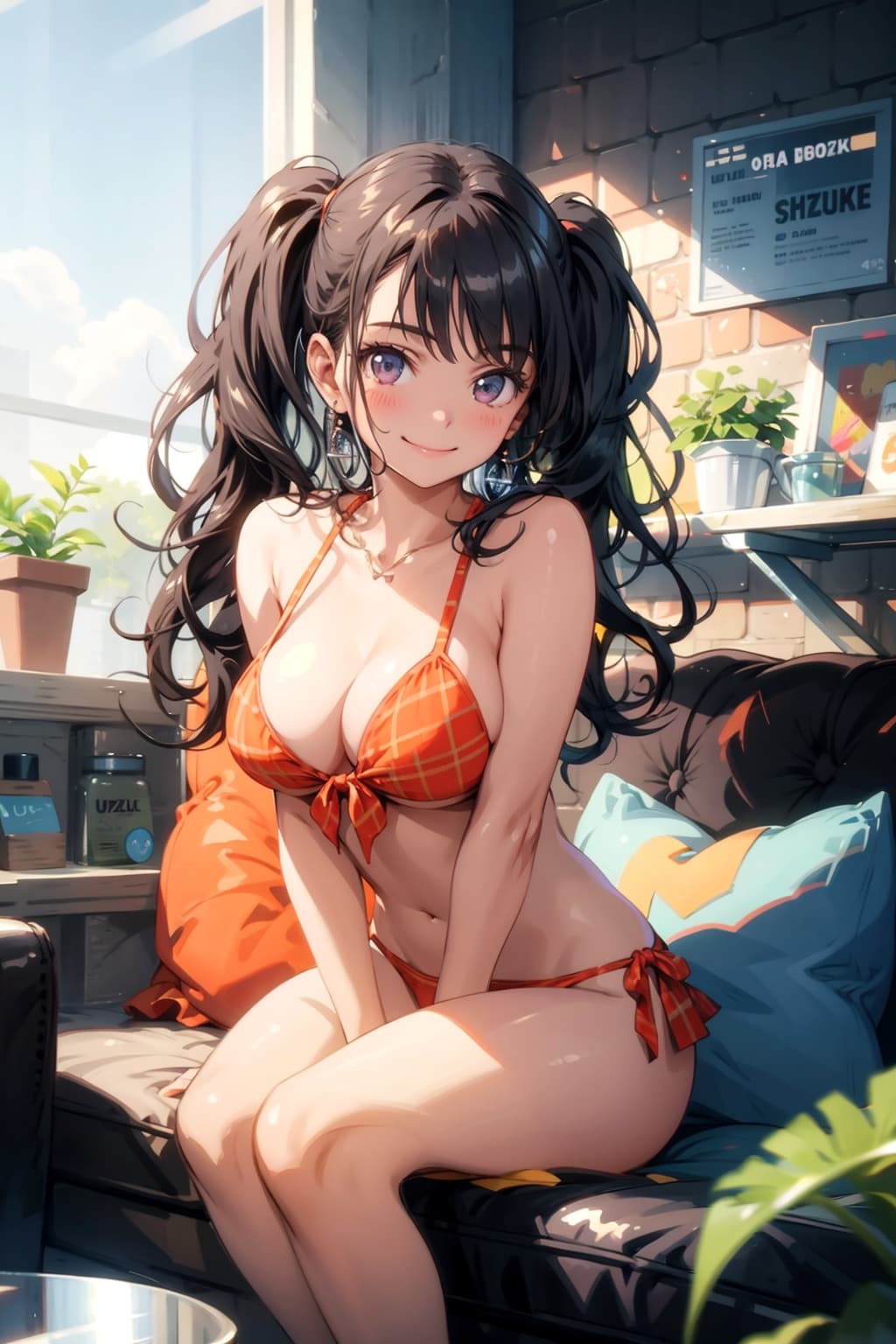 水着で打ち合わせ