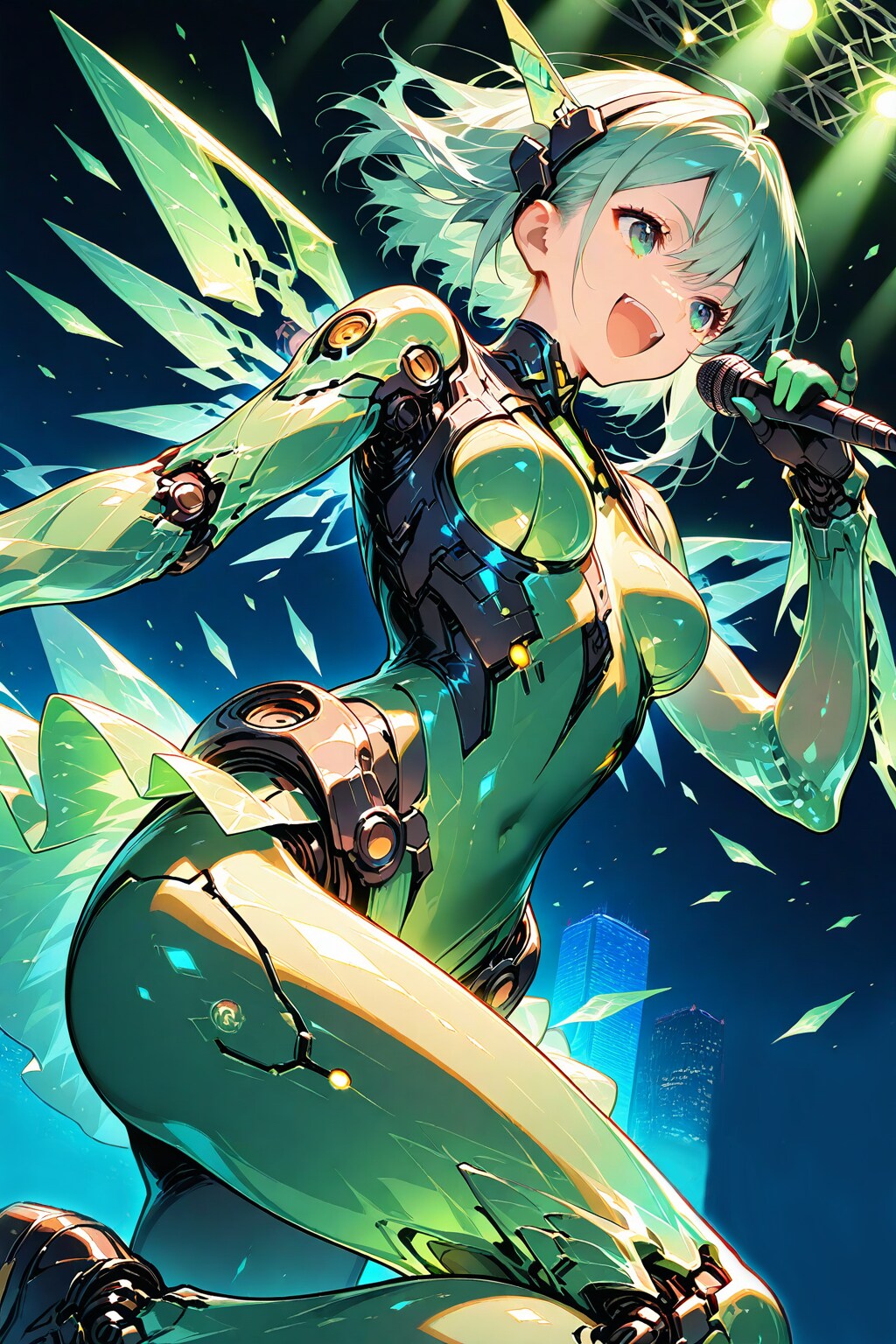 ちちぷい生成メカ娘　Green Idol 1