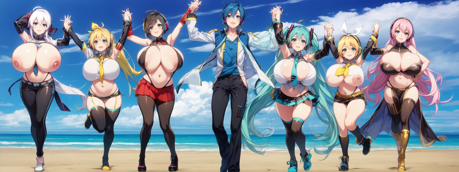 miku rin len luka haku meiko kaito Coupling