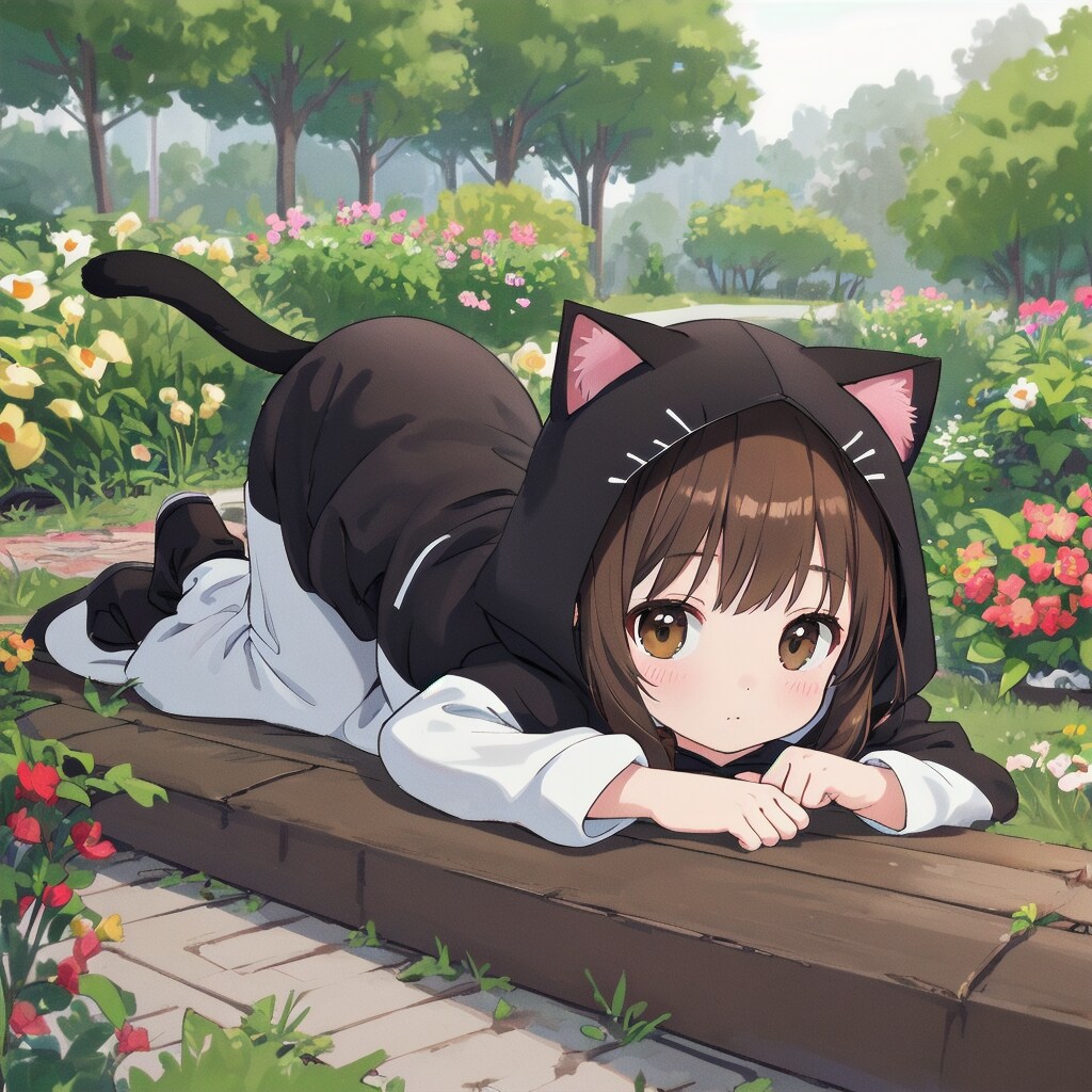 日向ぼっこにゃあ♪