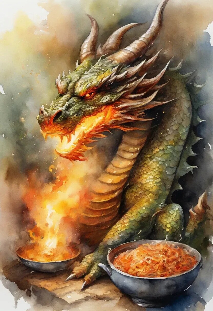 火加減を間違えるドラゴン