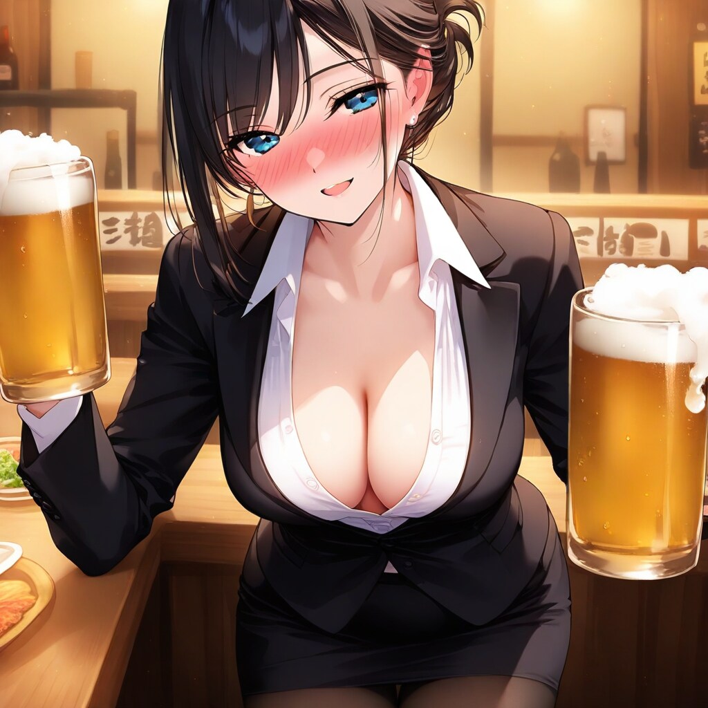 は～い♪飲んでる～♪