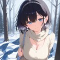 雪景色の女の子 2枚目