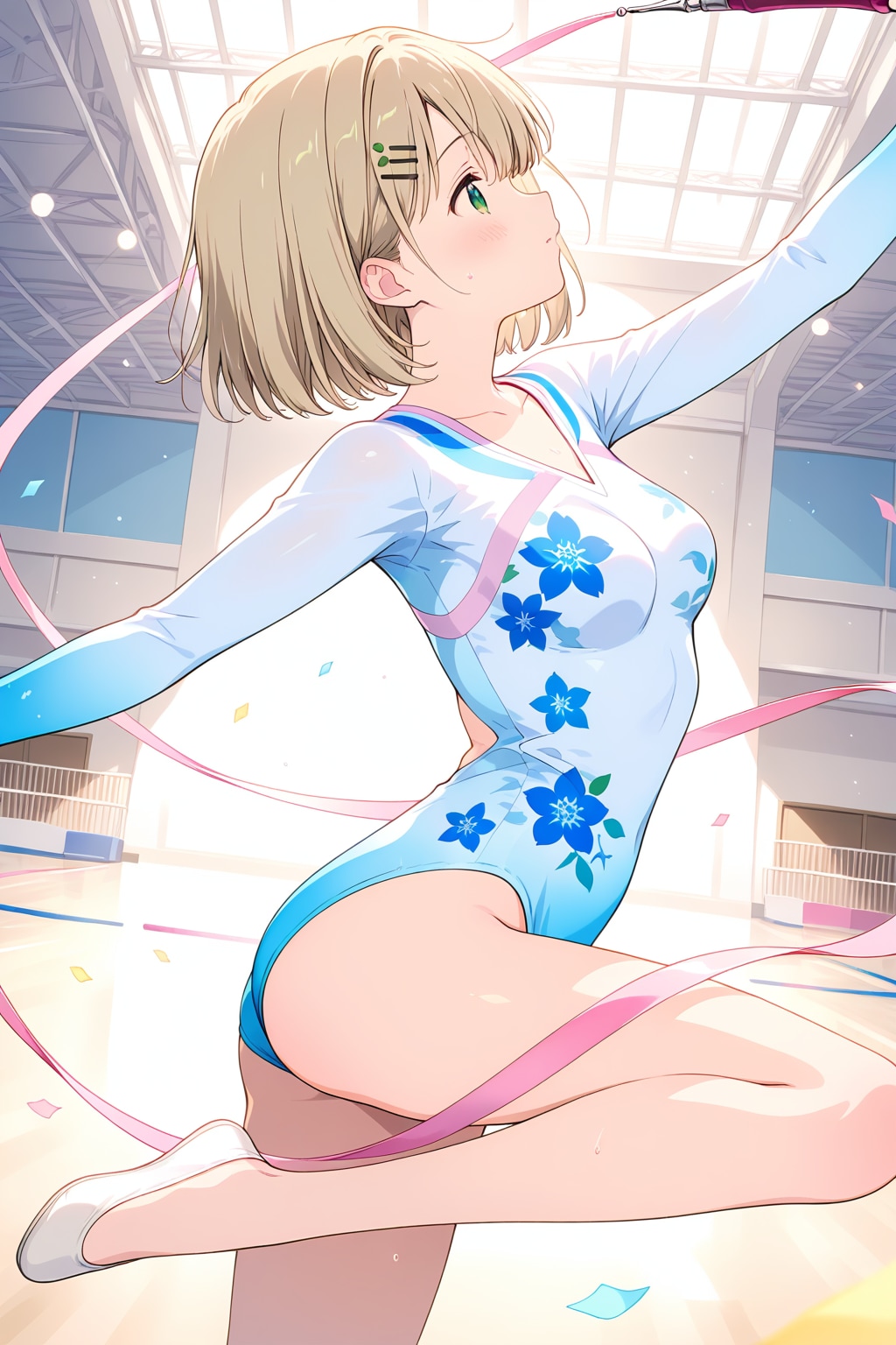 練習中の千鶴ちゃん