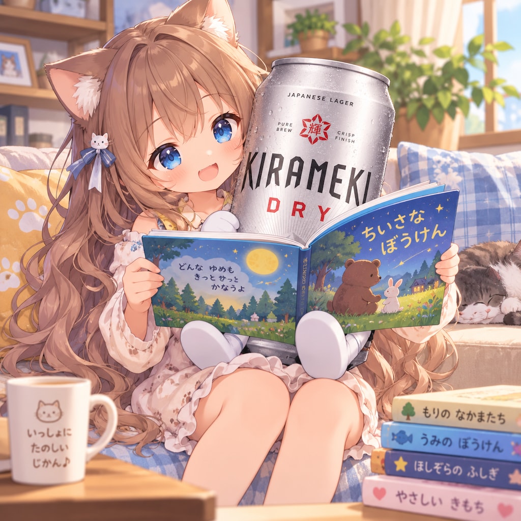 絵本の読み聞かせをする小さな女の子