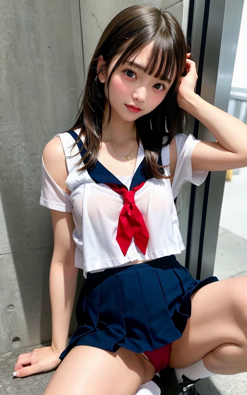 AIブルマ画像特集の作品 パンツじゃないから大丈夫なんだ💕