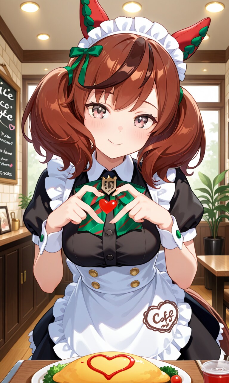 メイド喫茶でバイトするネイチャさん | の人気AIイラスト・グラビア