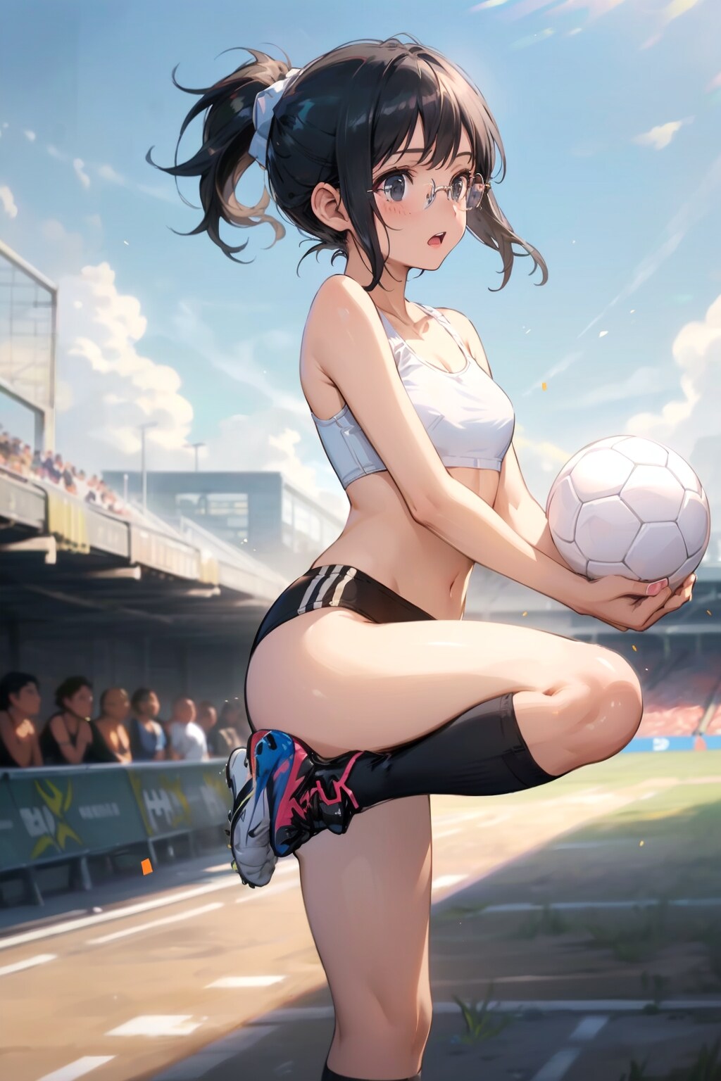 サッカー眼鏡っ娘
