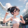 サッカー眼鏡っ娘 2枚目