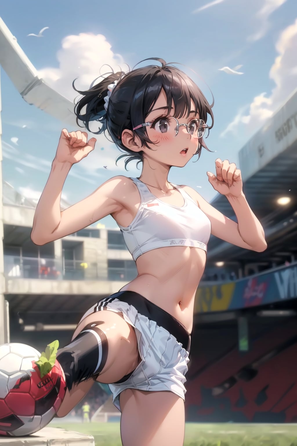サッカー眼鏡っ娘