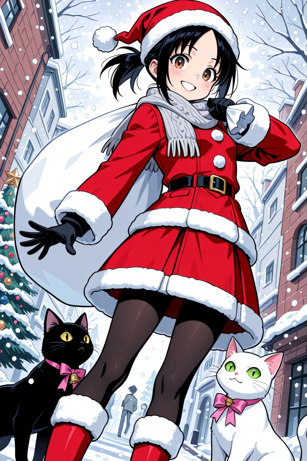 うちの子のサンタコス 2025　桃花 | の人気AIイラスト・グラビア