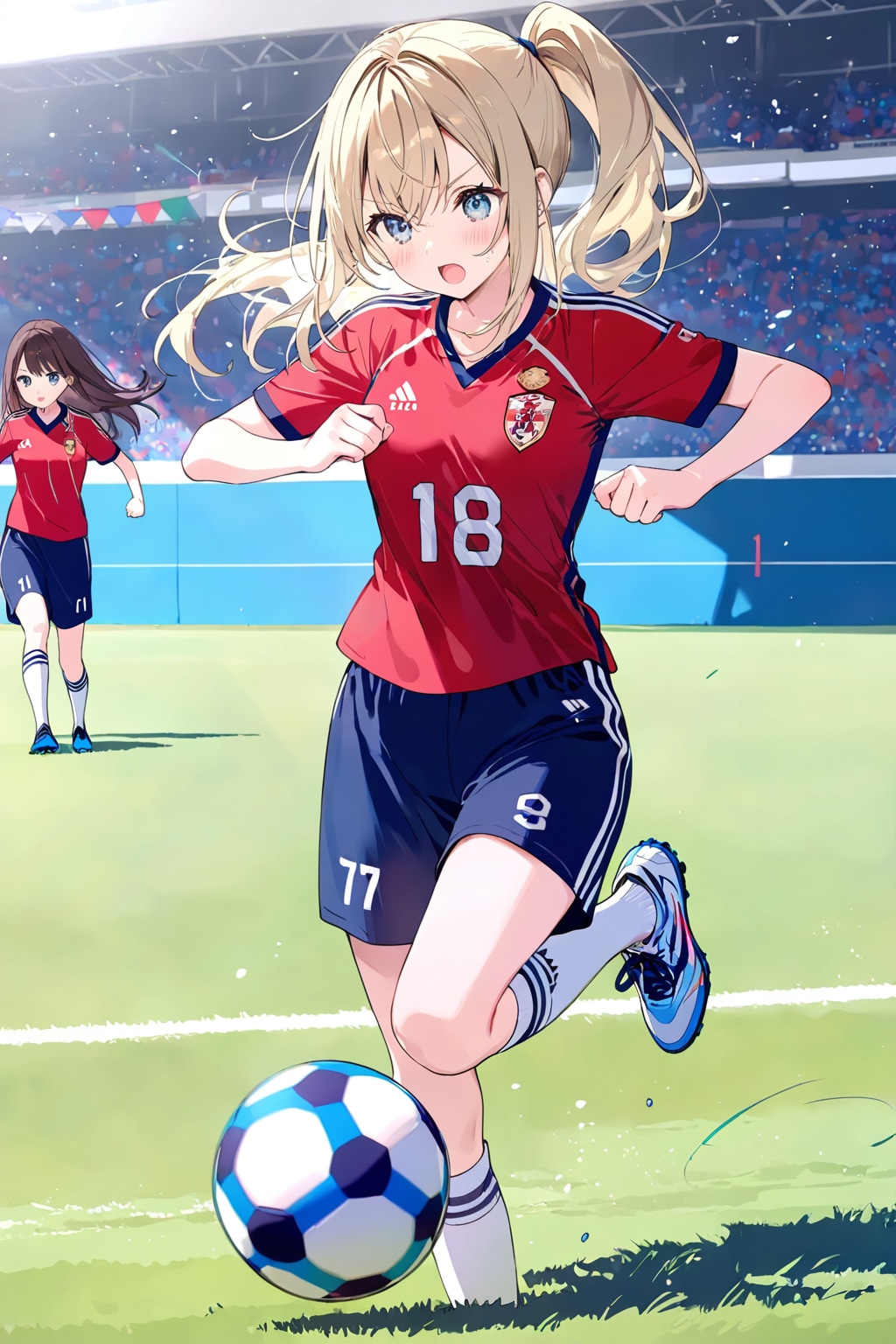 シュートしようとしたら足がっ