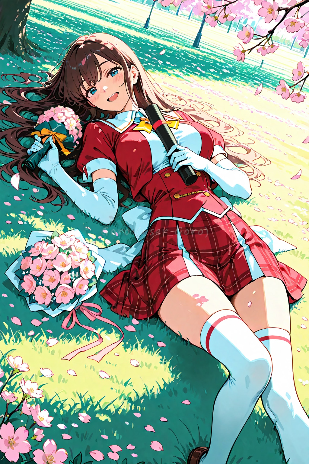 卒業式後の公園で2