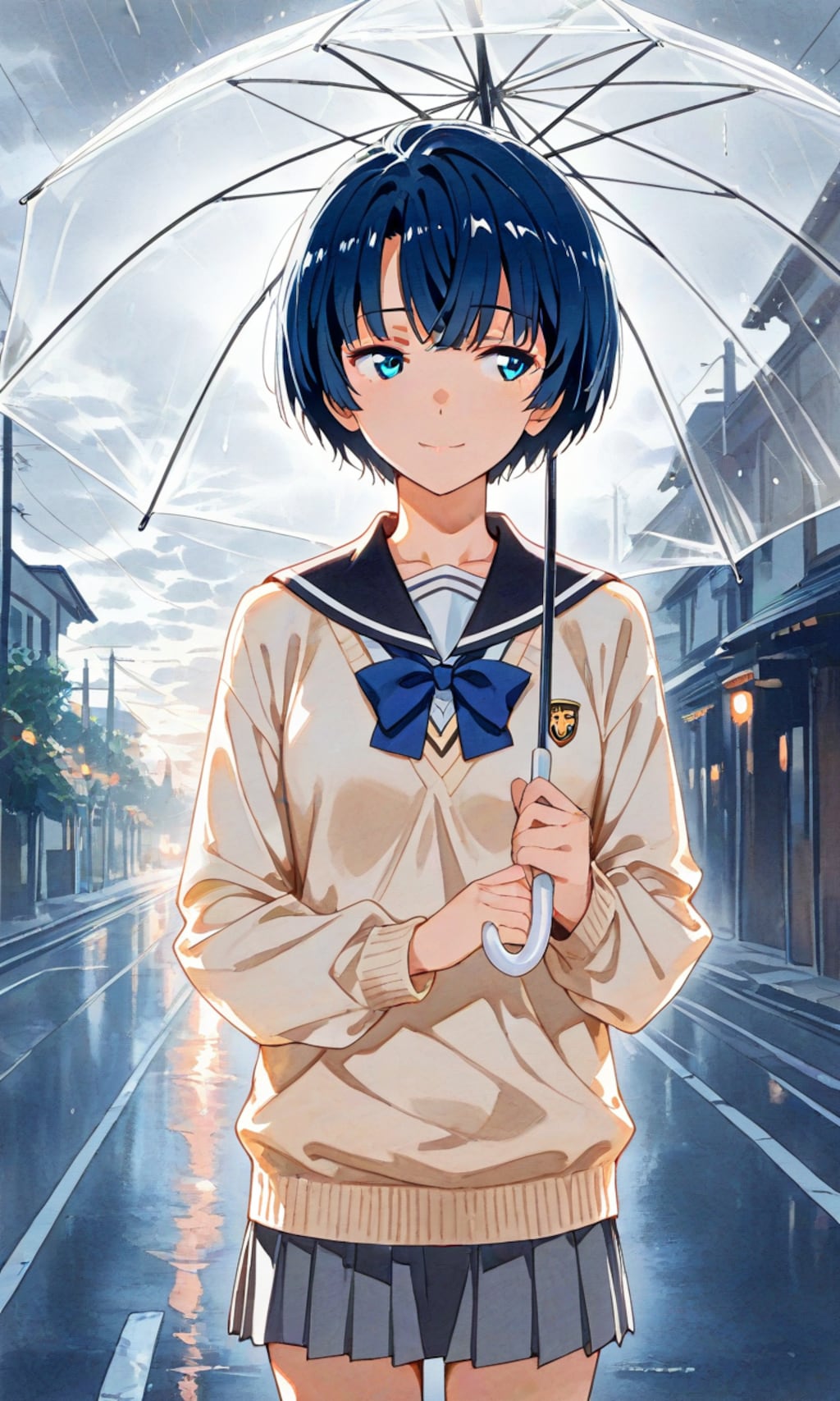 雨の日にセーラー服な柑菜ちゃん