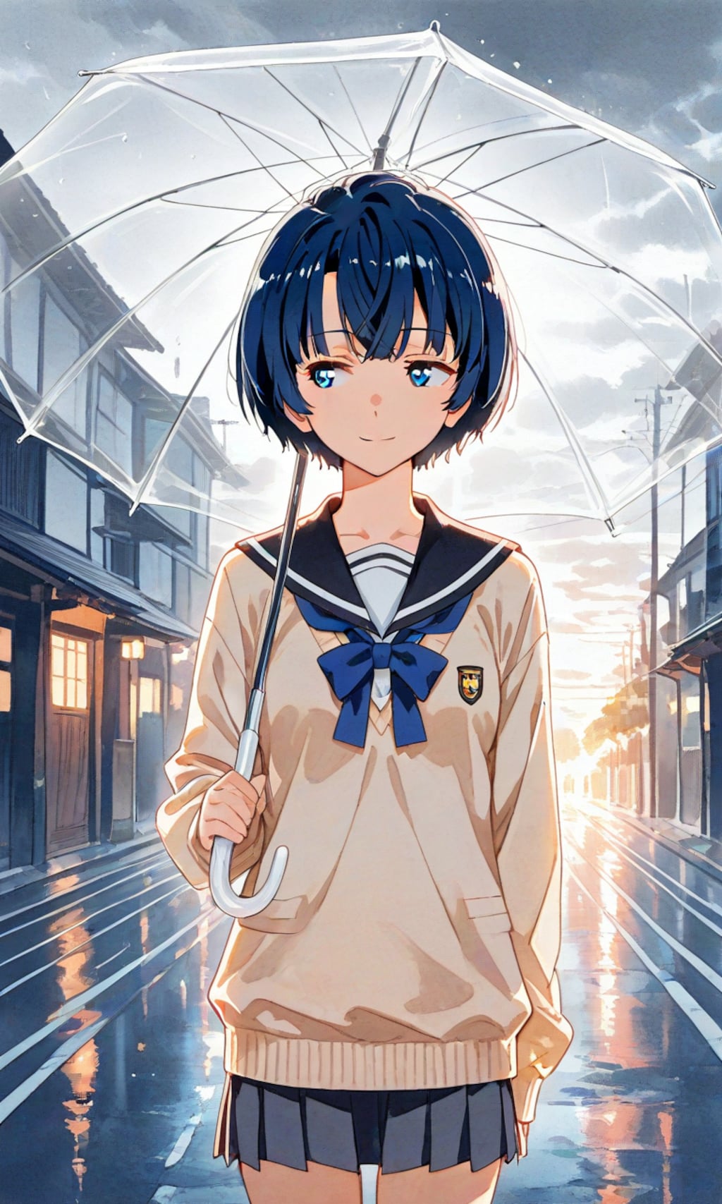 雨の日にセーラー服な柑菜ちゃん