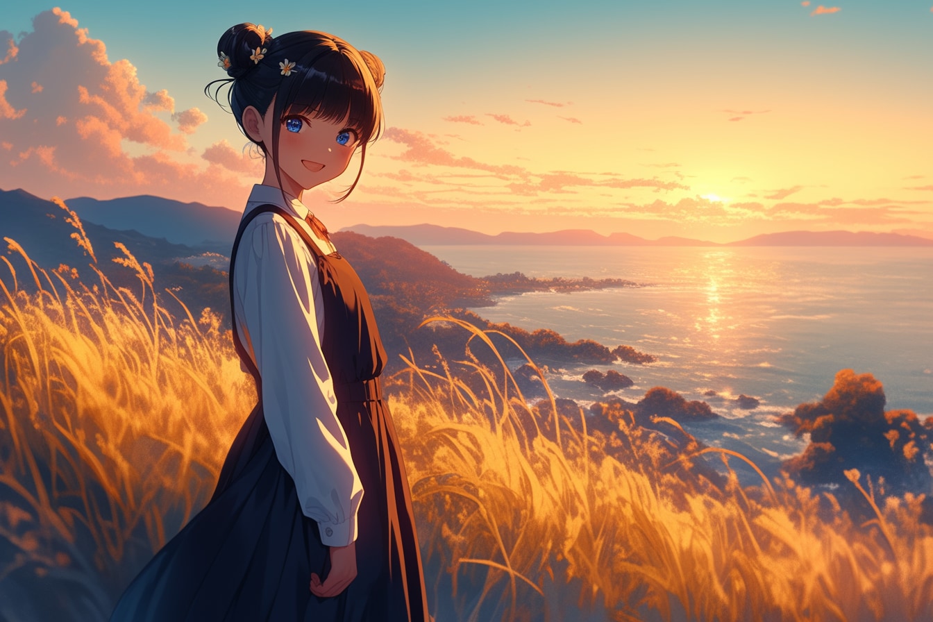 夕暮れのおだんごちゃん🍡✨96 | の人気AIイラスト・グラビア