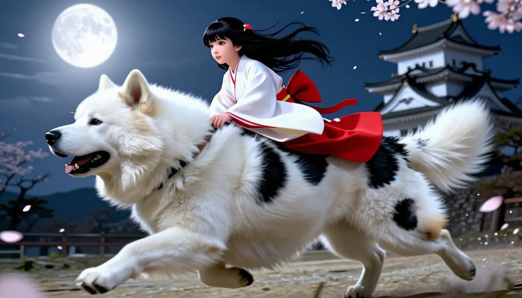伏姫と八房　南総里見八犬伝から