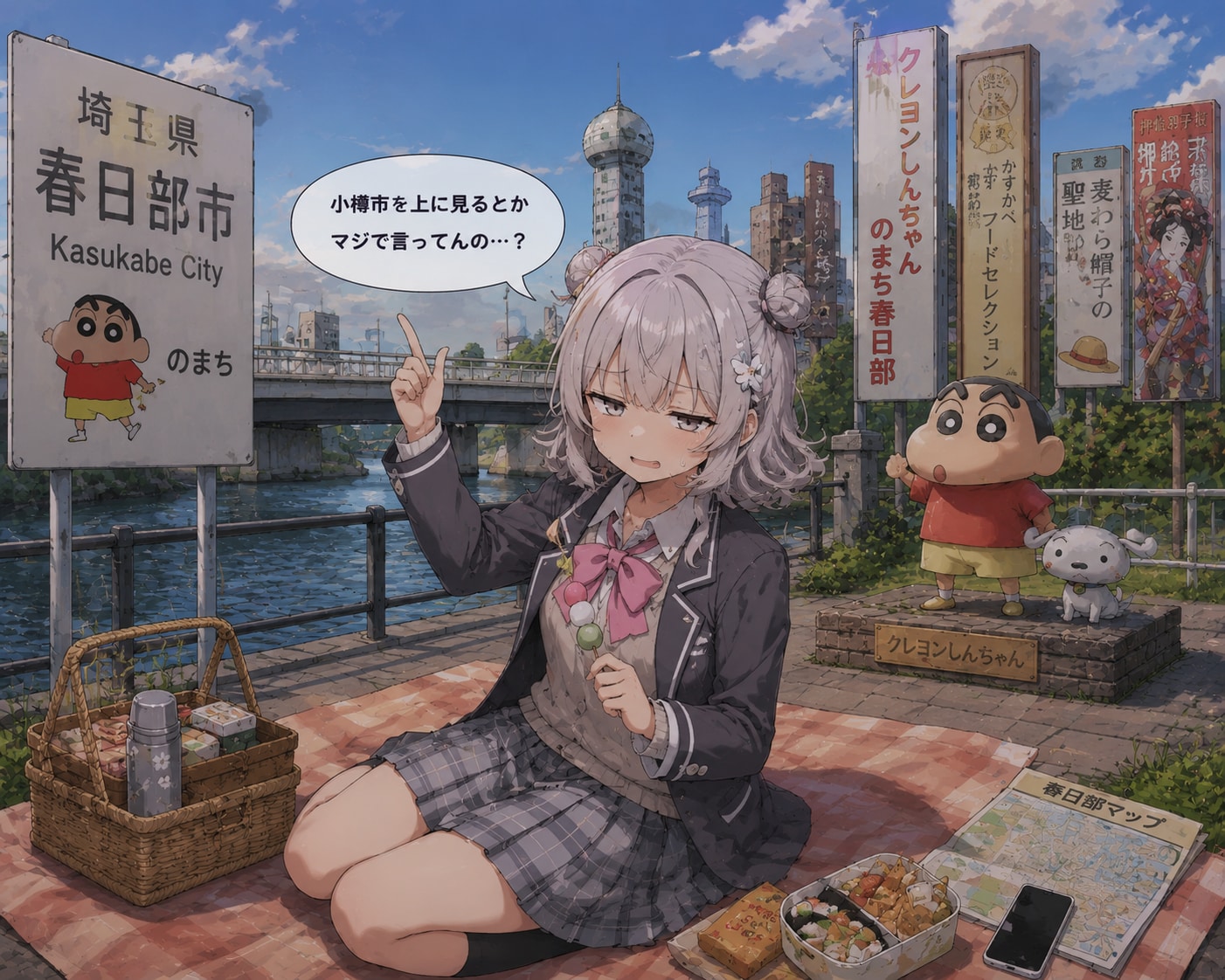 何故か埼玉県でピクニックしている小春六花ちゃん
