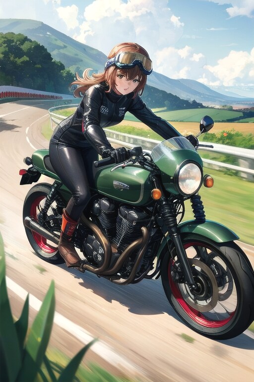 バイク好き彼女 | の人気AIイラスト・グラビア