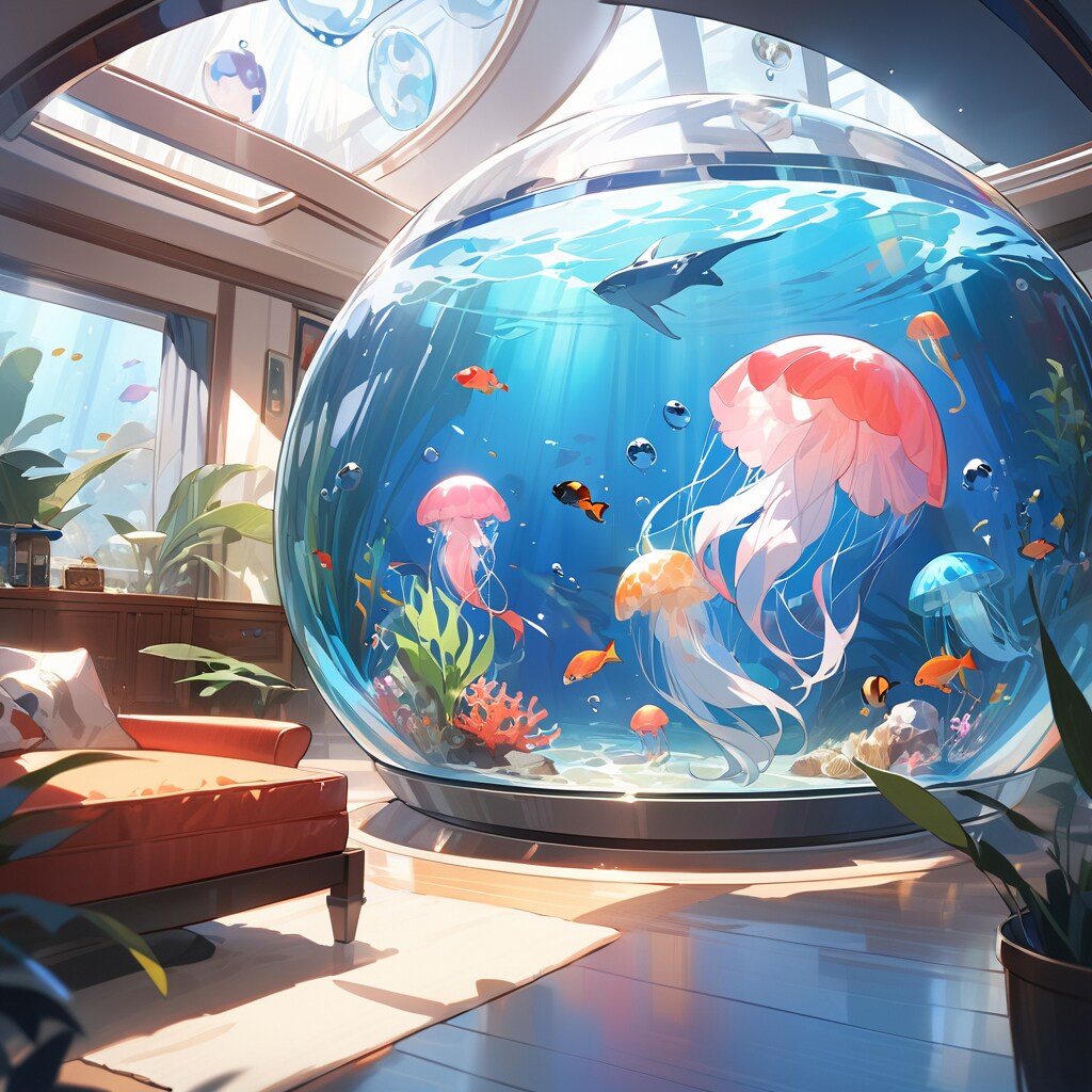 アクアリウムのある家