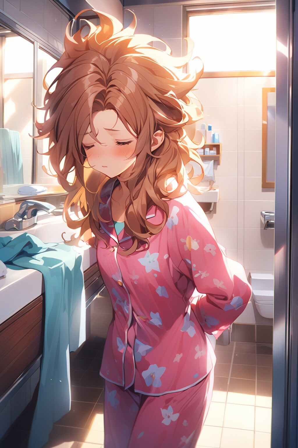 寝ぐせガール