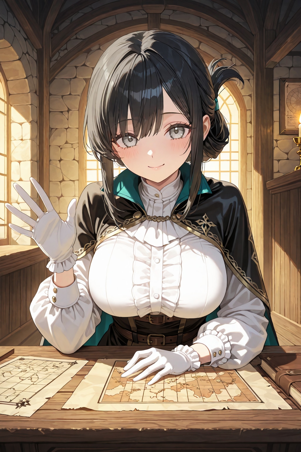 ギルドの巨乳受付嬢とSEX