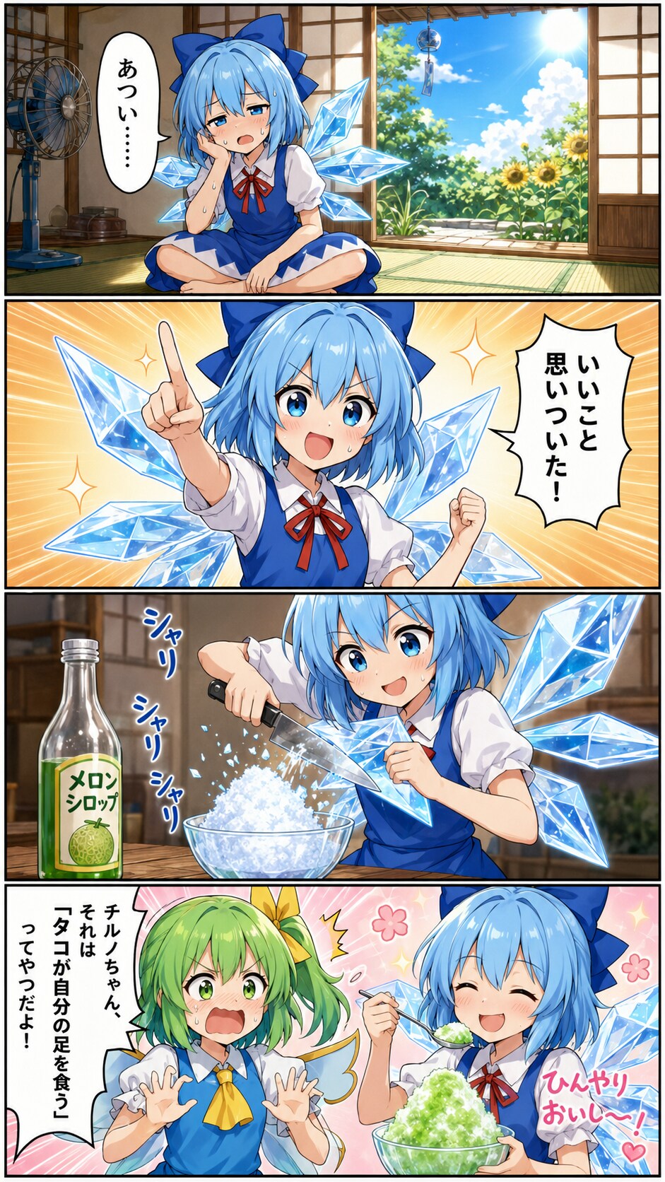 自分を食べてるチルノ