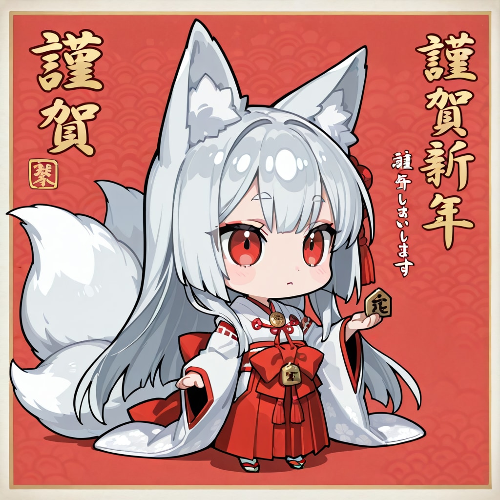 「お稲荷さんの白狐巫女さんは今日も戦う」お正月バ―ジョン