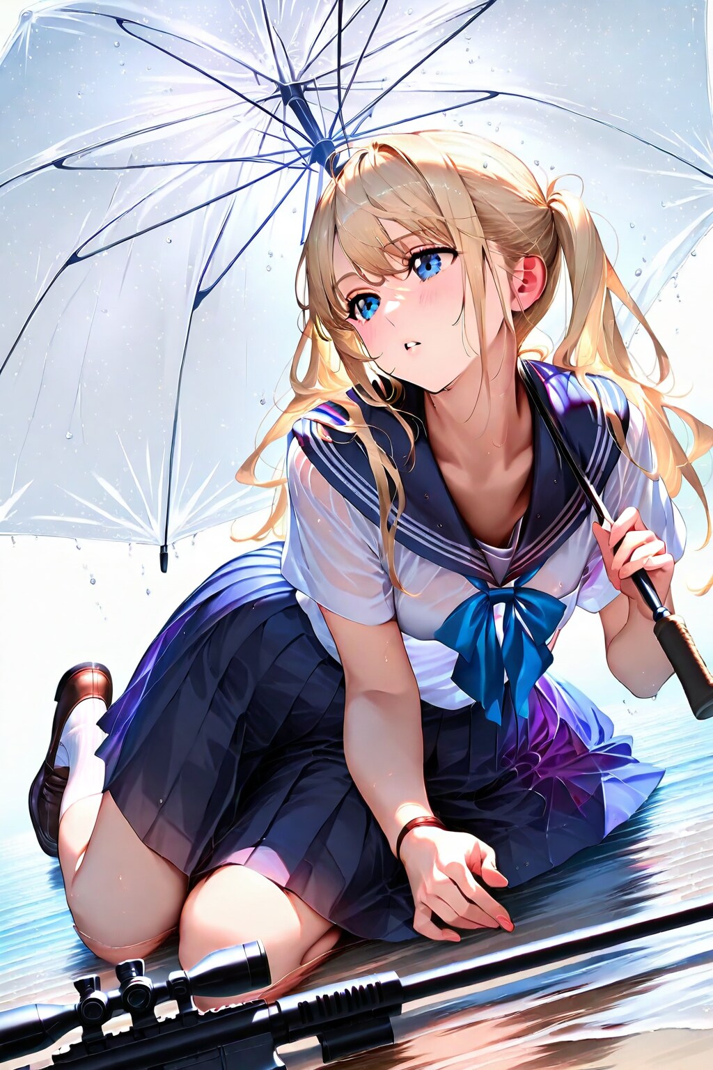 雨で濡れたくないし、今日の狙撃はやめよ…