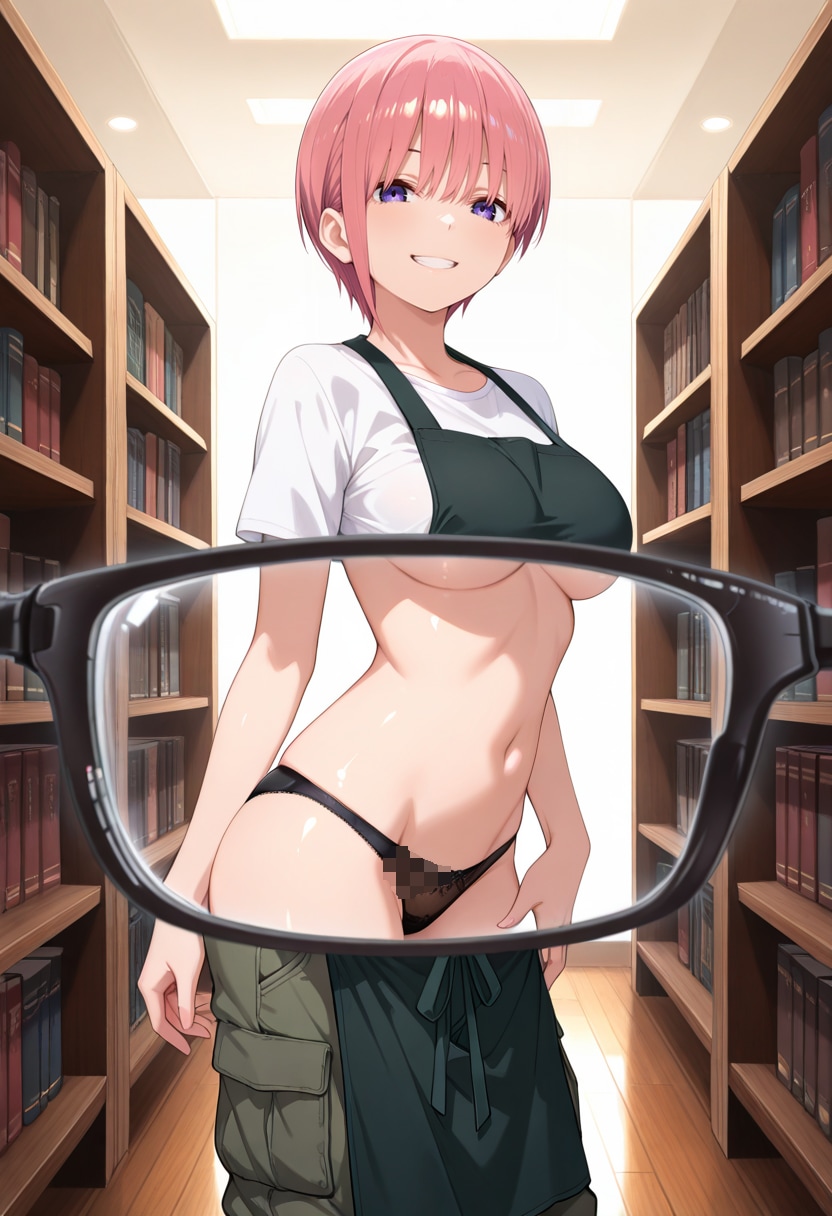 憧れの図書館のお姉さんを透視メガネで丸裸にしてみた　中野一花