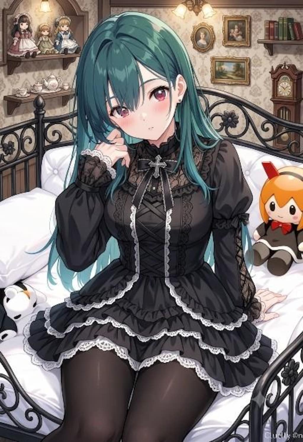 緑髪ゴスロリ娘