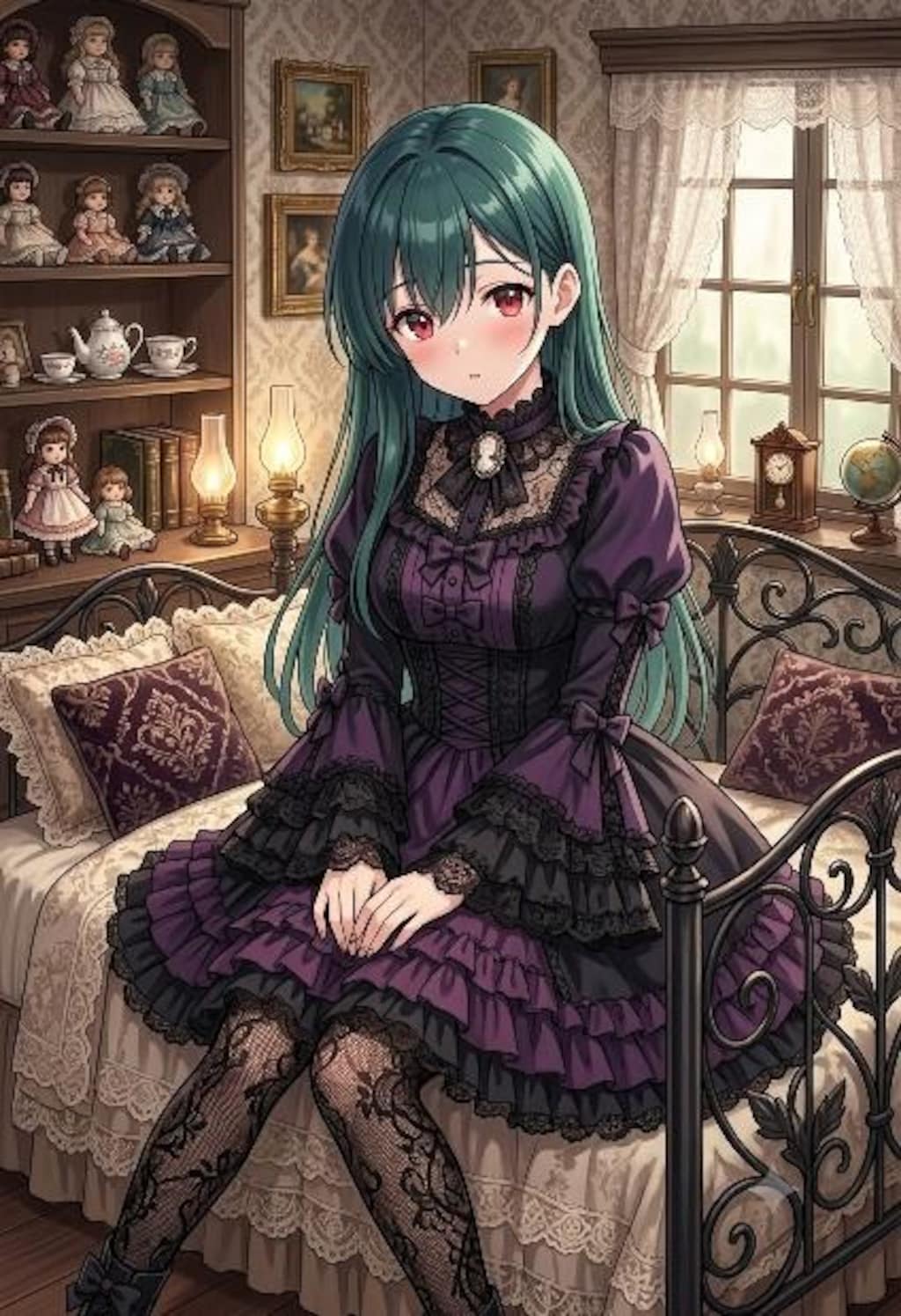 緑髪ゴスロリ娘