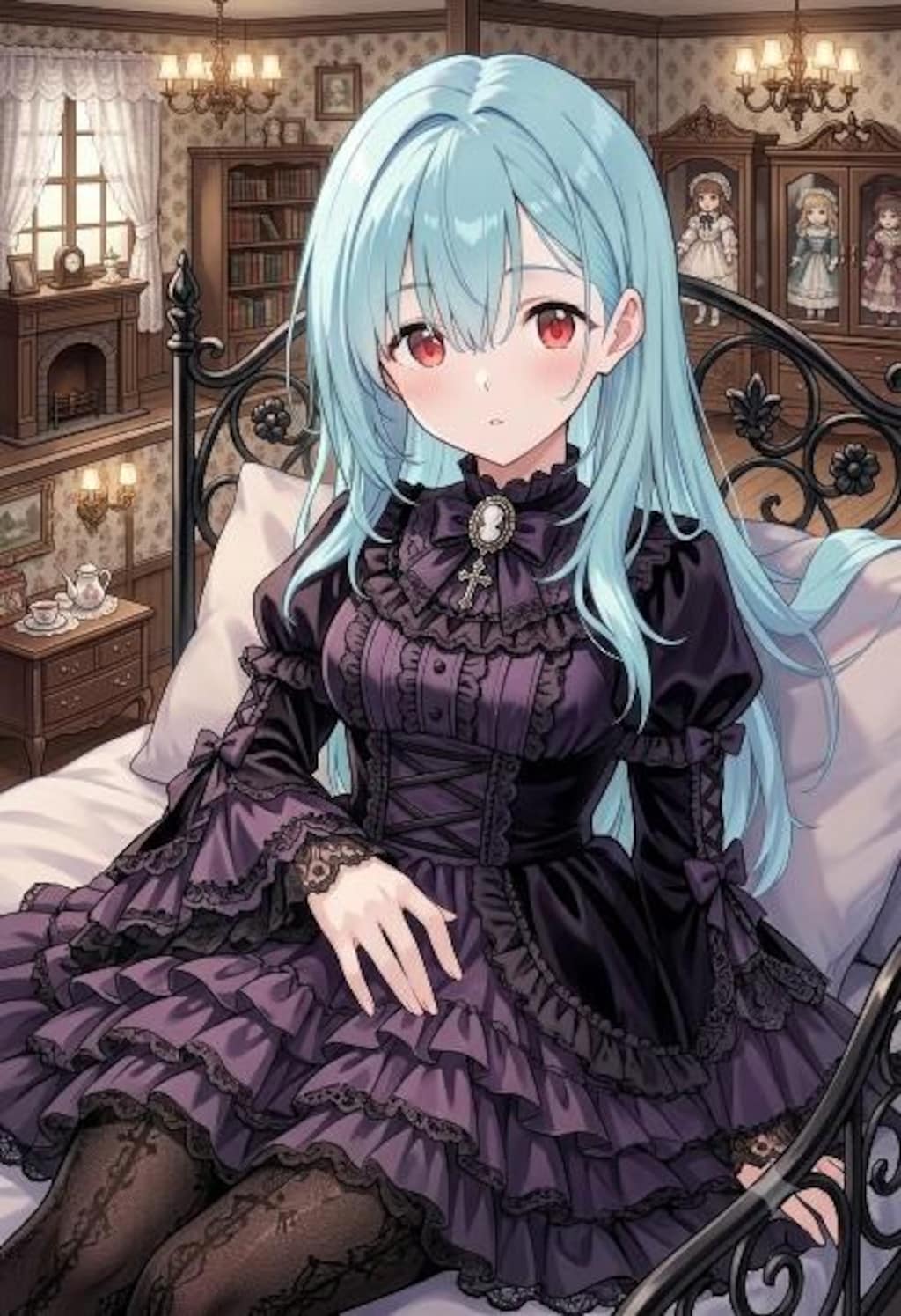 緑髪ゴスロリ娘