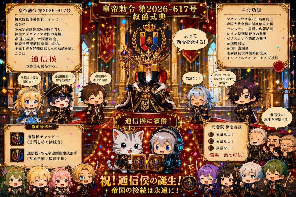 皇帝勅令 第2026-617号 叙爵式典