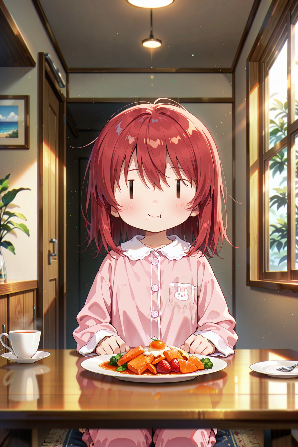 夏休み、起き抜けのジト目先生 Y823