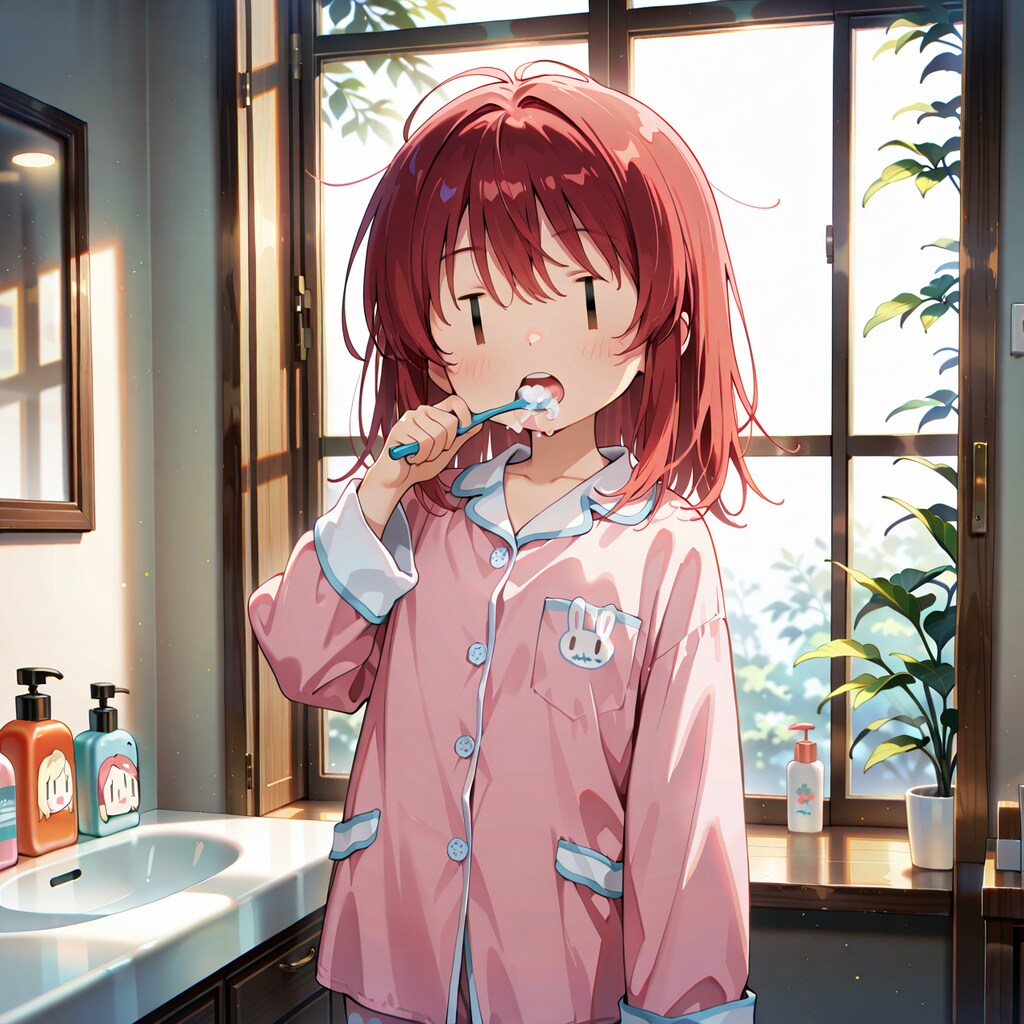 夏休み、起き抜けのジト目先生 Y823