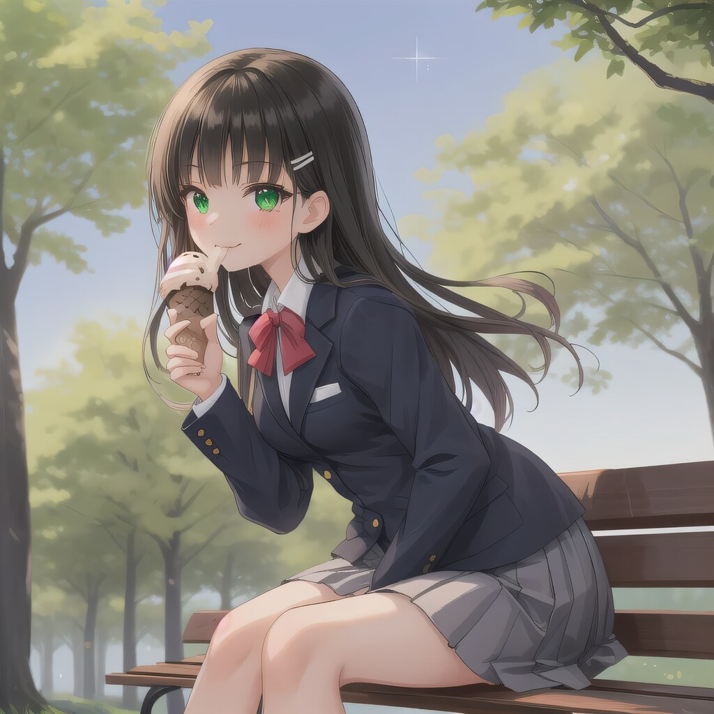 黒髪ロングでブレザーの少女５９