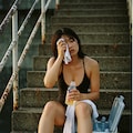 競泳美女、手すり、階段 8枚目