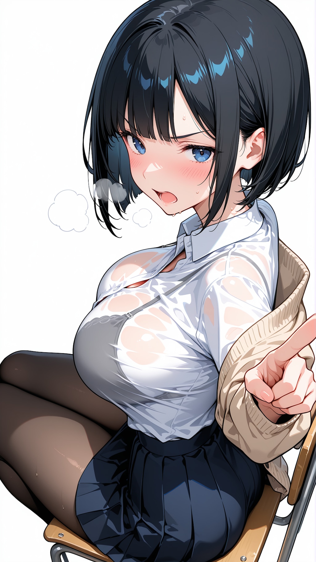 見ていたのを指摘するかっこいいお姉さん