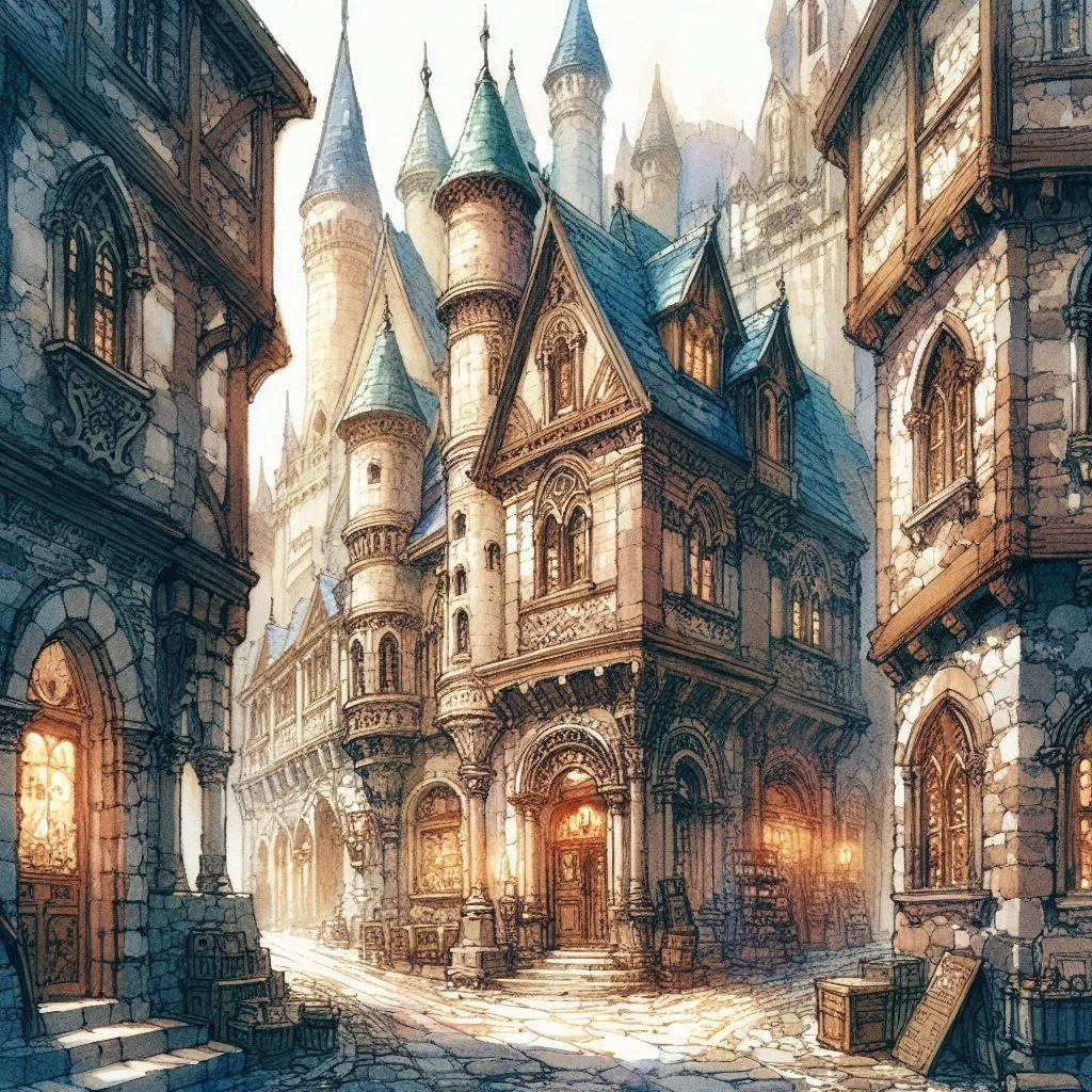 栄えている城下