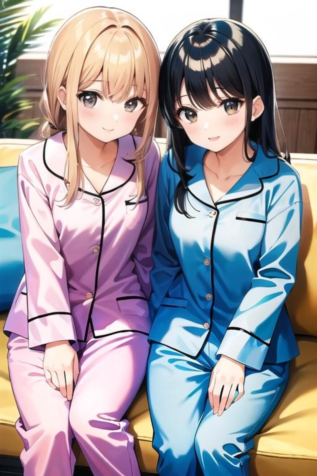 パジャマで