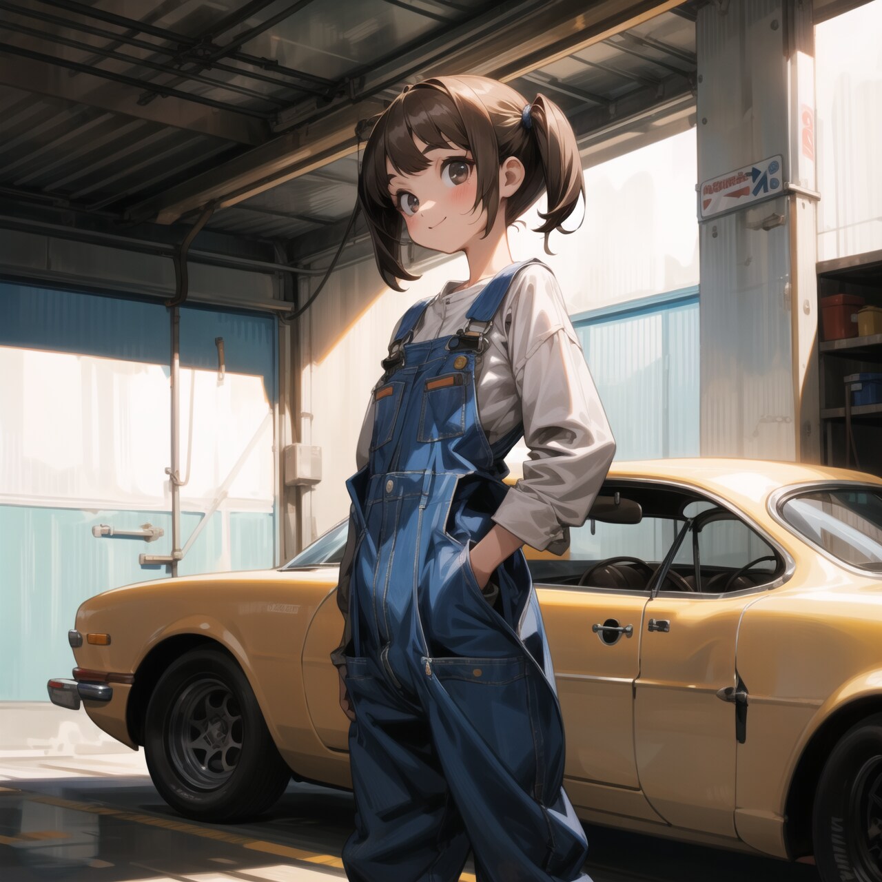カーメカニックの少女