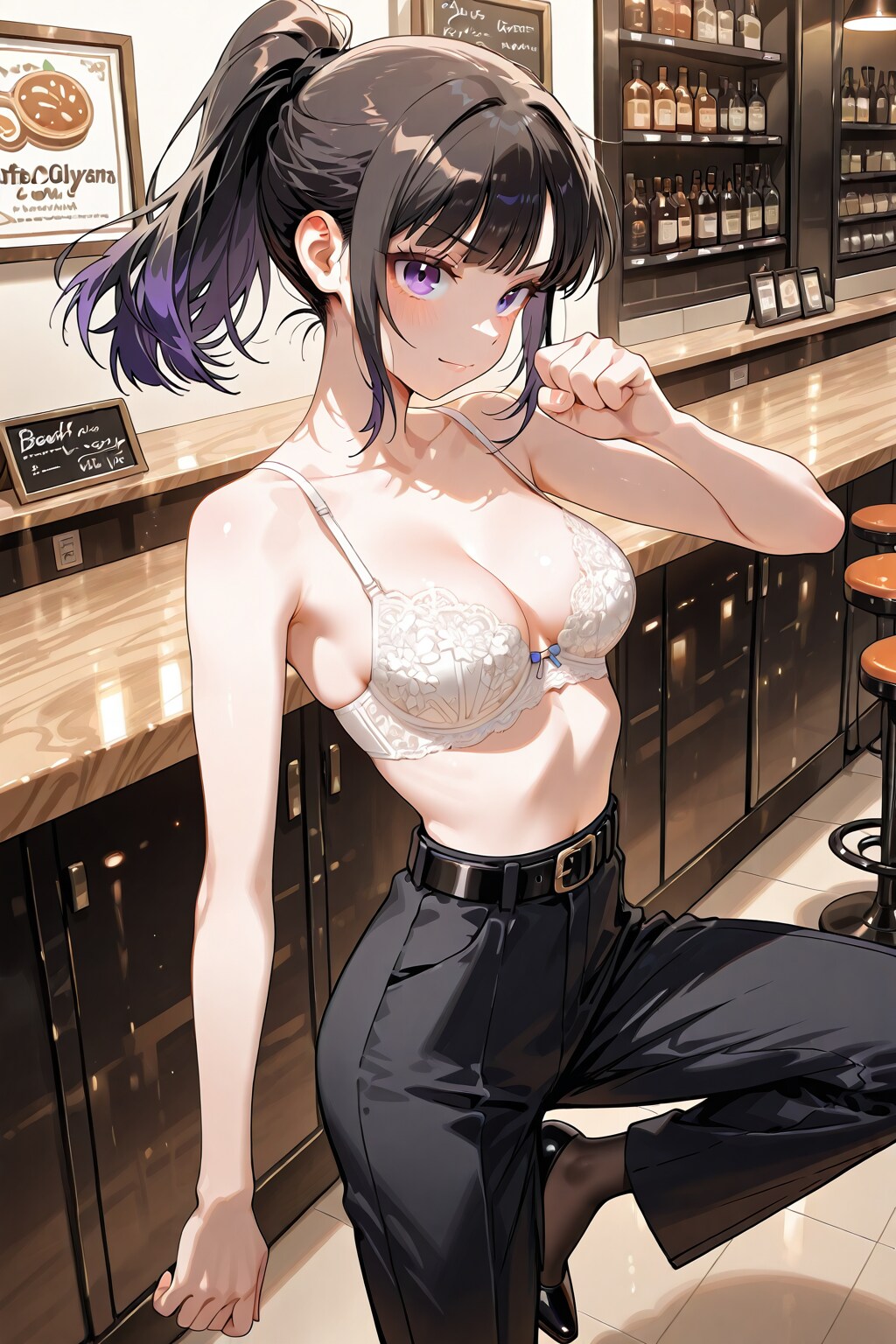 韓国美少女のブラ姿テコンドー