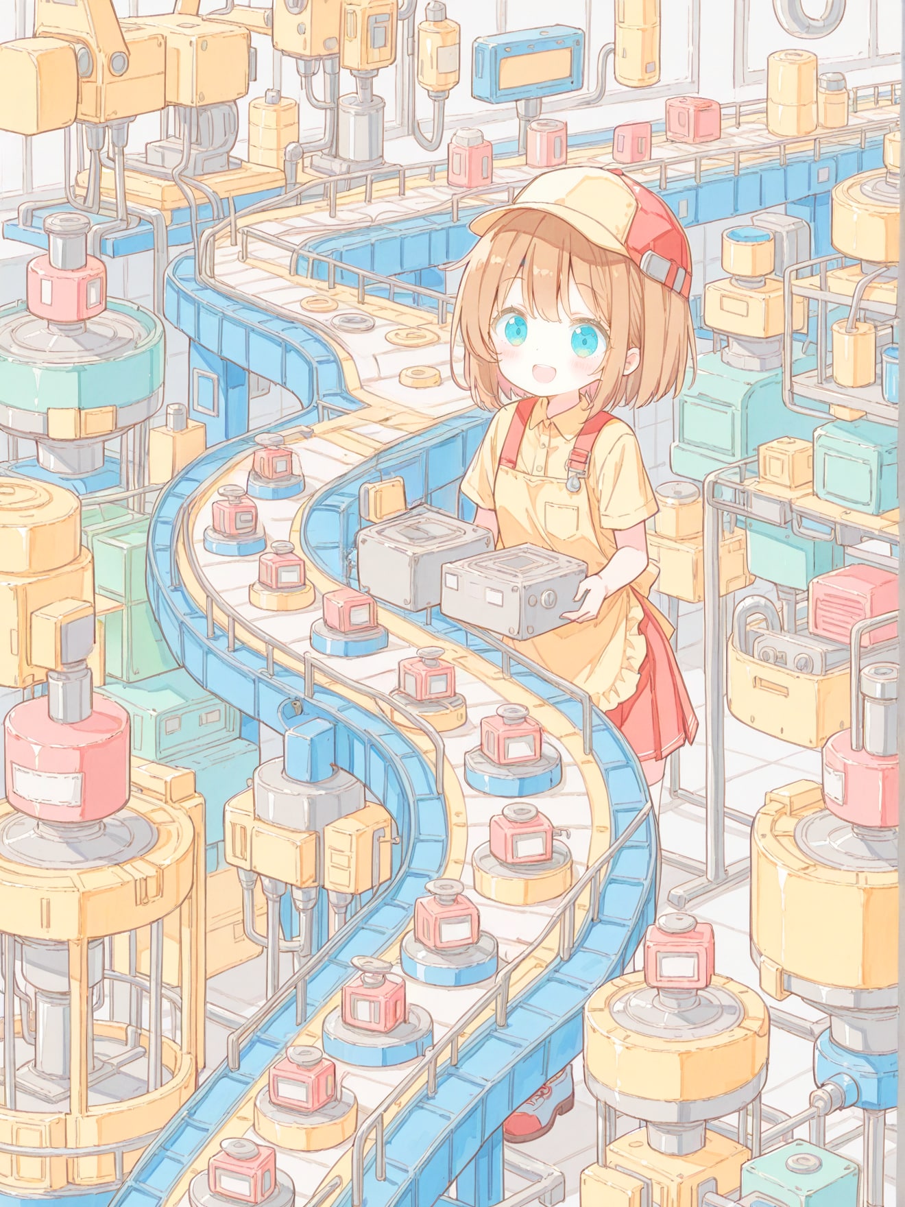 製造ラインの作業員ちゃん | の人気AIイラスト・グラビア