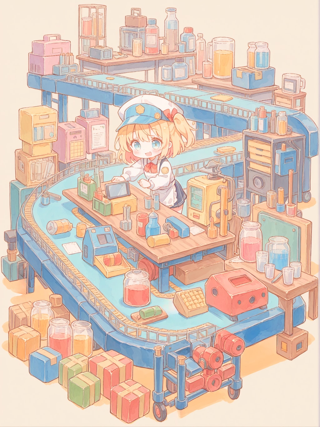 製造ラインの作業員ちゃん